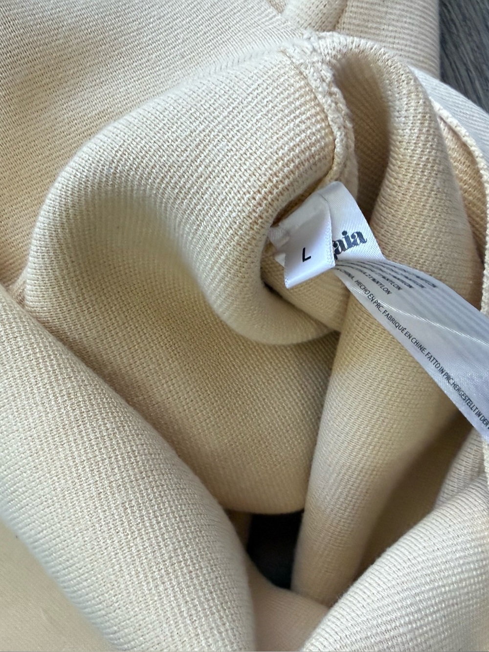 cult gaia coletta butter yellow knit fitted midi dress size large - Picture 8 of 9